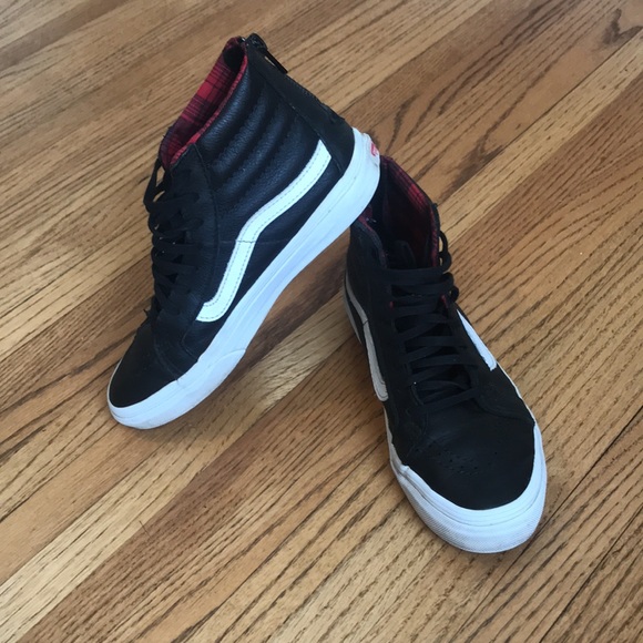 Vintage Vans Leather Hi Top Sneakers 6 - Picture 2 of 11